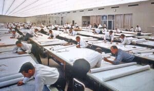 pre-CAD era engineers designing complex systems on paper General Motors Technical Center in Warren Michigan.